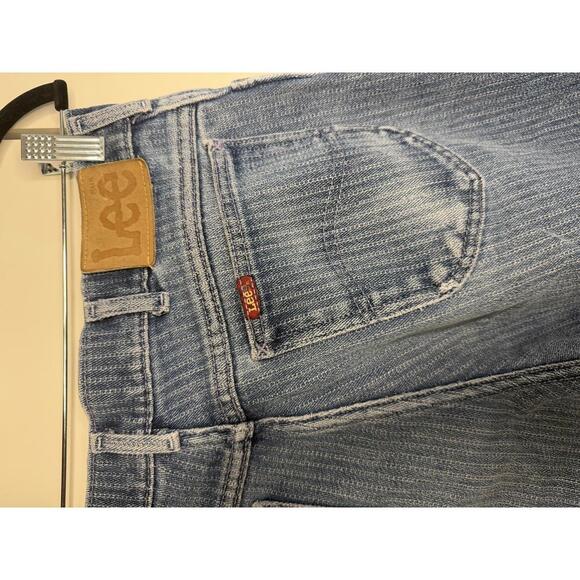 Vintage pinstripe Lee Women's Blue Denim Jeans - Picture 1 of 6